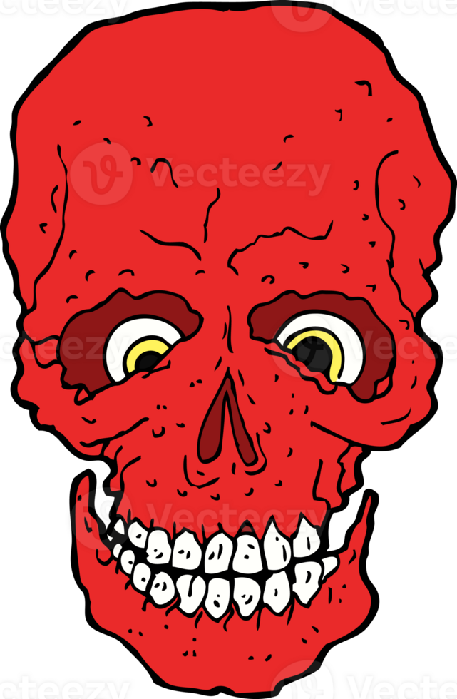 cartoon spooky skull png