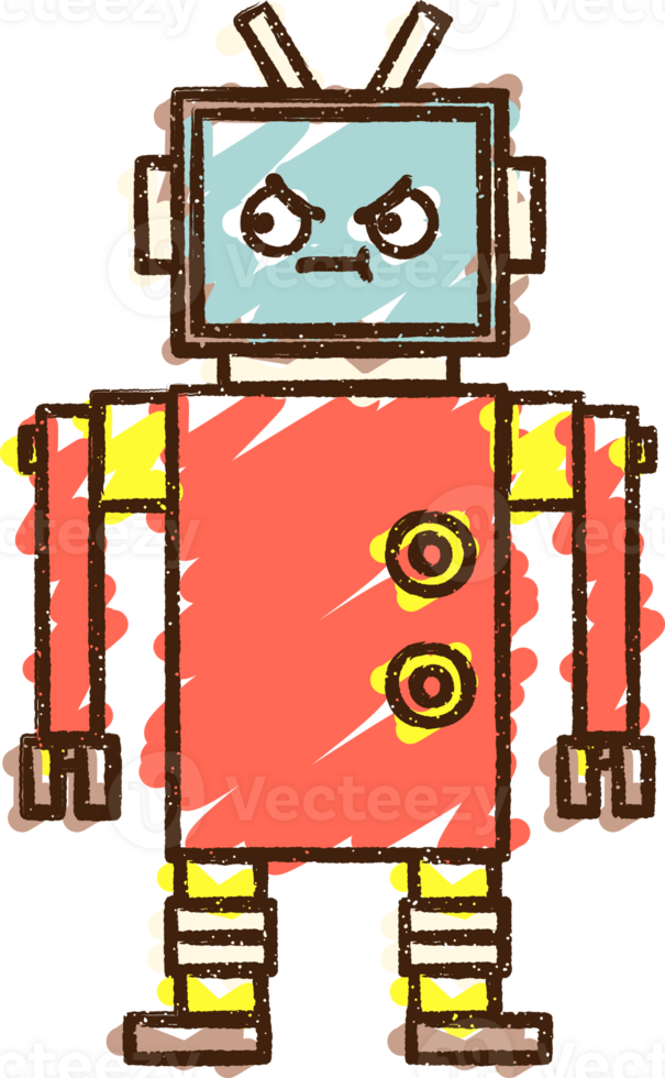 Robot Chalk Drawing png