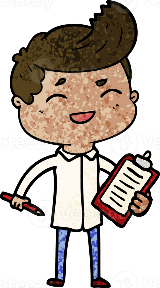 cartoon laughing salesman png