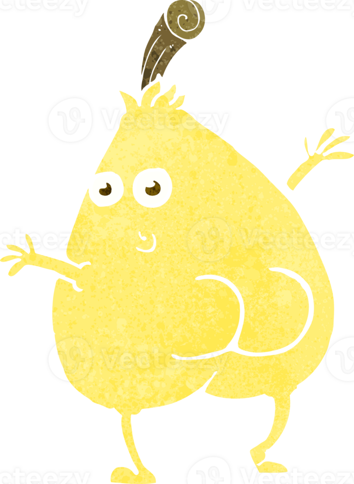 a nice pear cartoon png