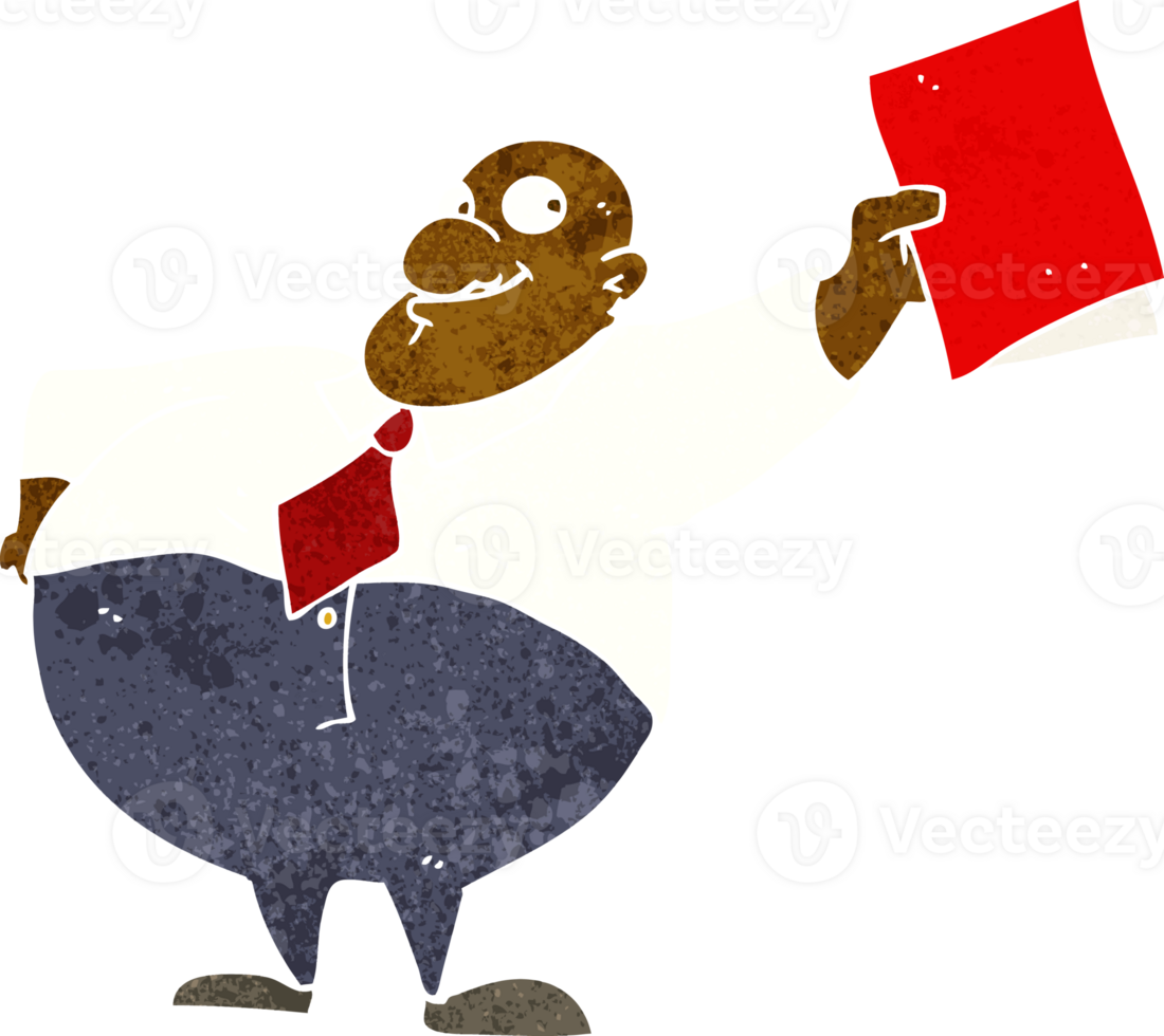 cartoon happy boss with file 45254502 PNG