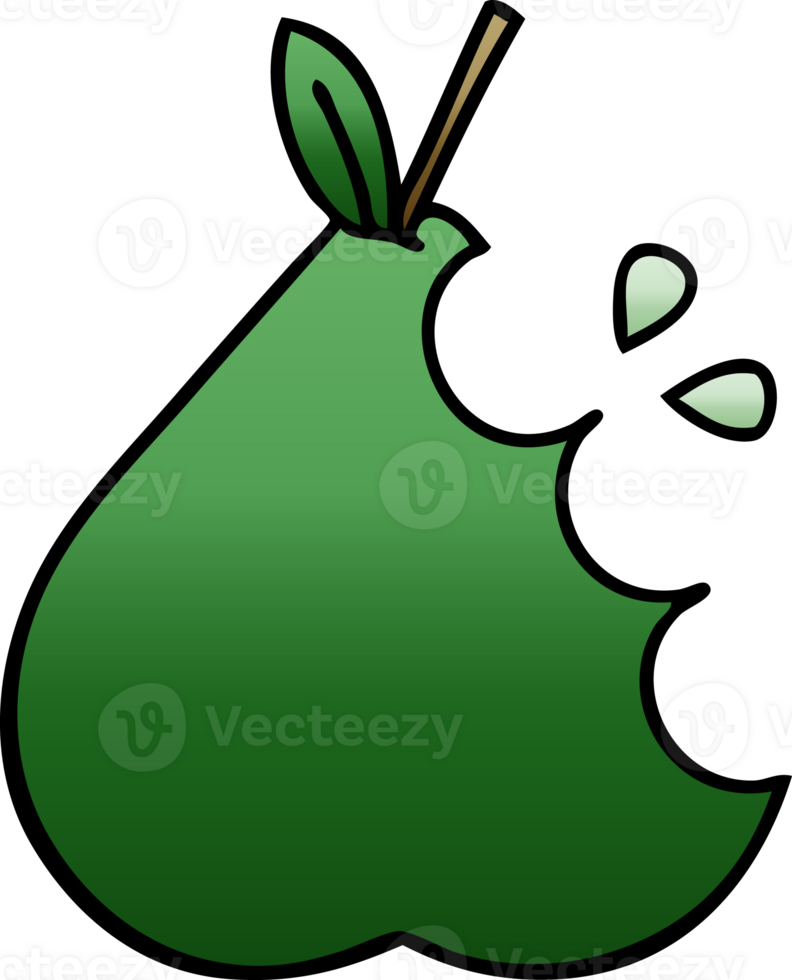 gradient shaded cartoon of a pear png