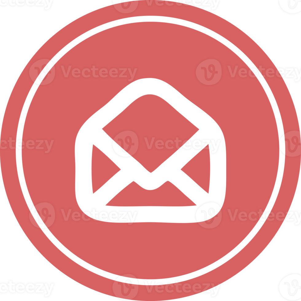 envelope letter circular icon symbol png