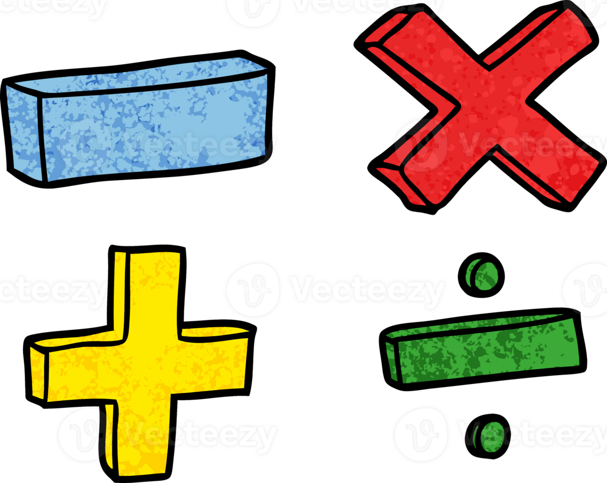 cartoon math symbols png
