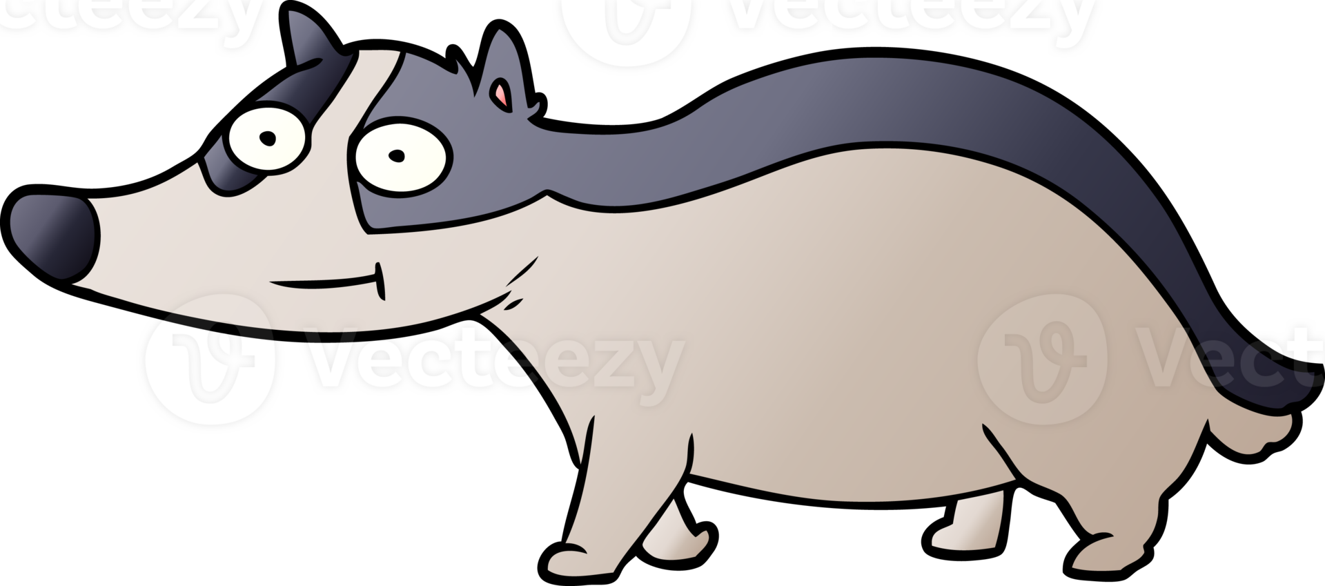 cartoon friendly badger png