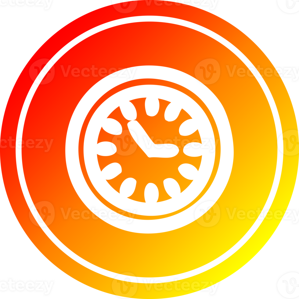 vägg klocka cirkulär ikon med värma lutning Avsluta png