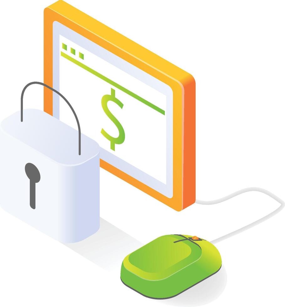 Earning financial security isometric icon style vector