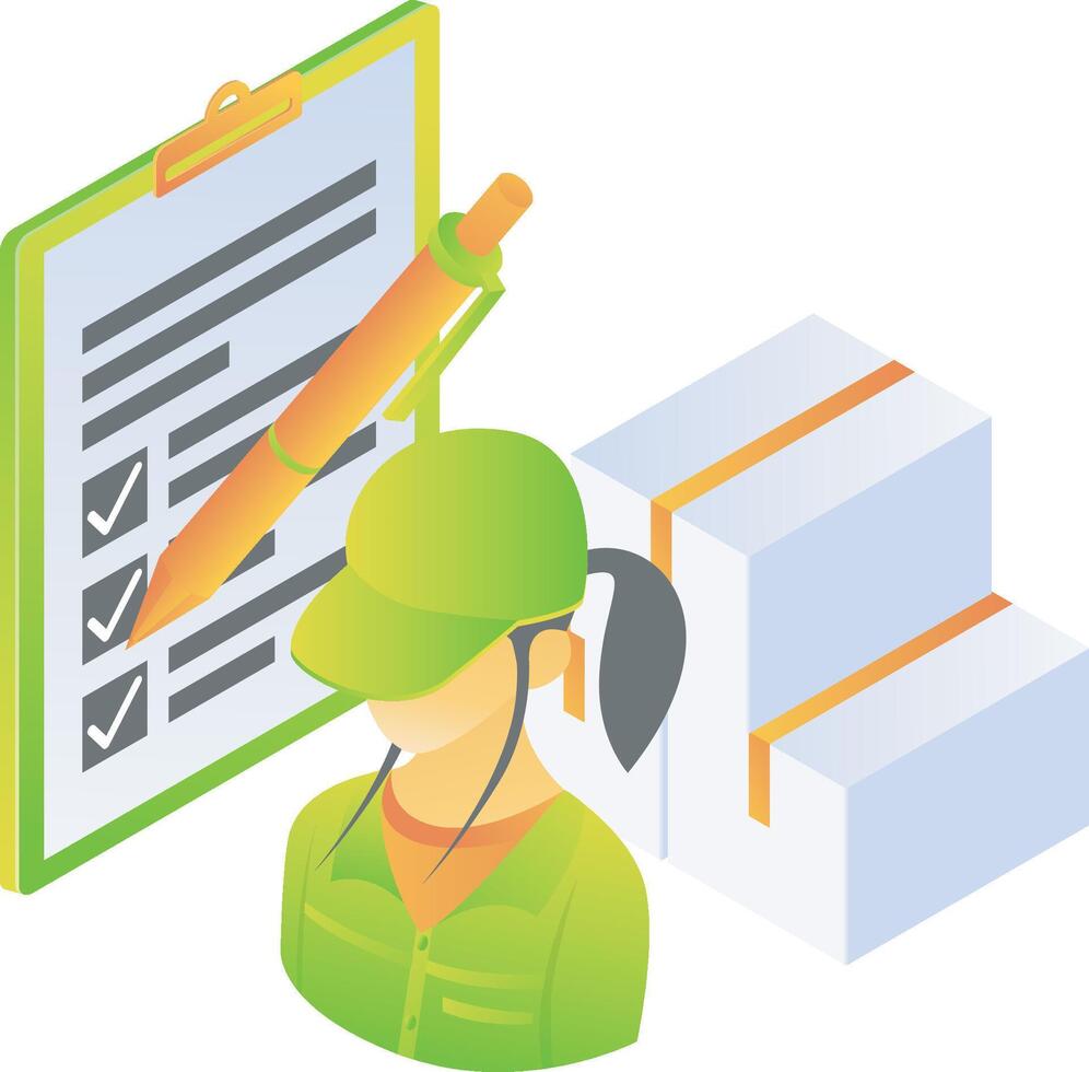 Courier checklist delivery order vector