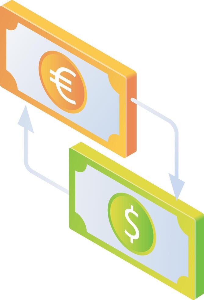 Foreign money exchange vector