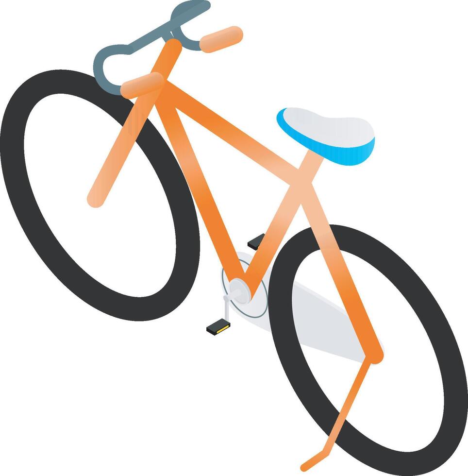 Bicycle of isometric style vector
