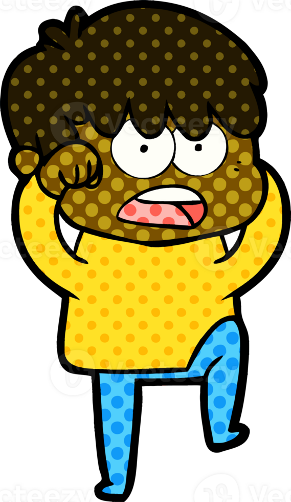 worried cartoon boy png
