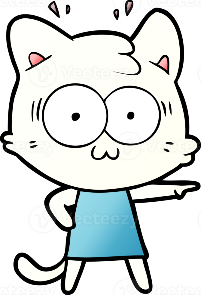cartoon surprised cat png
