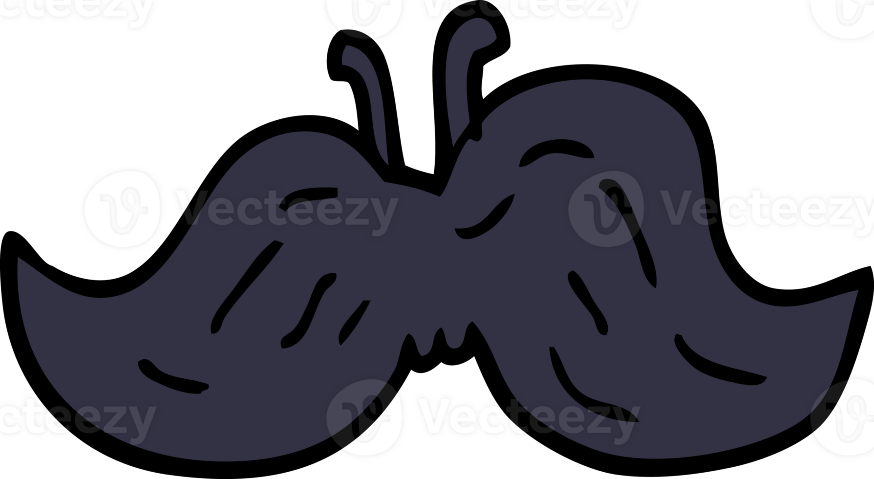 cartoon doodle mustache png