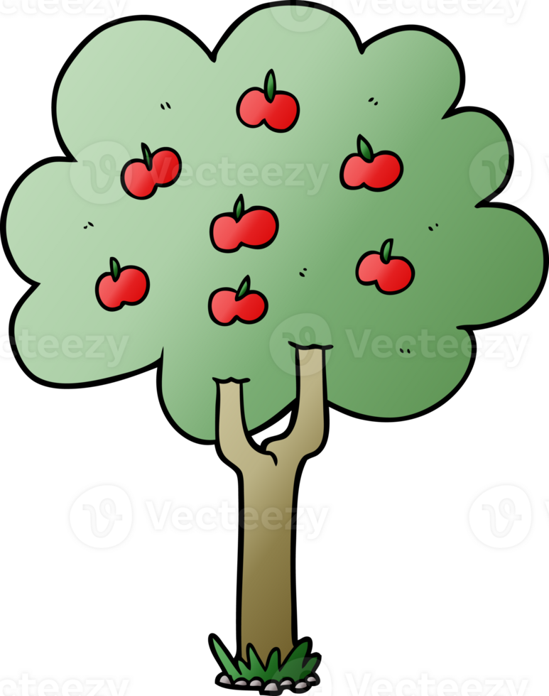 cartoon apple tree png