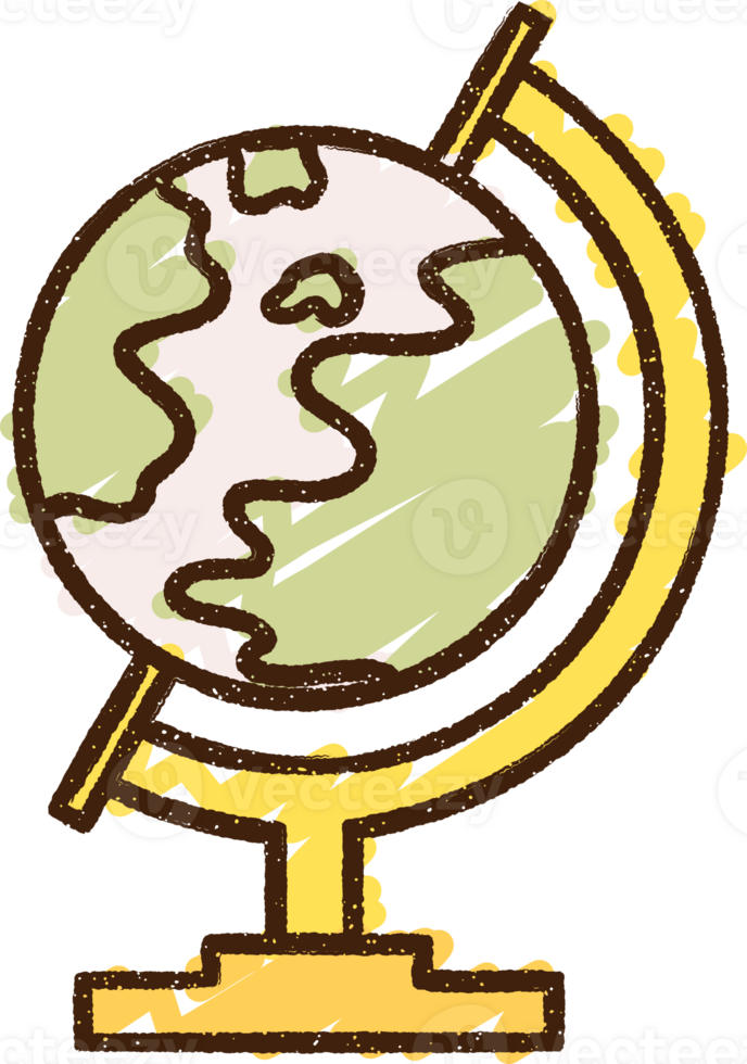 Globe Chalk Drawing png