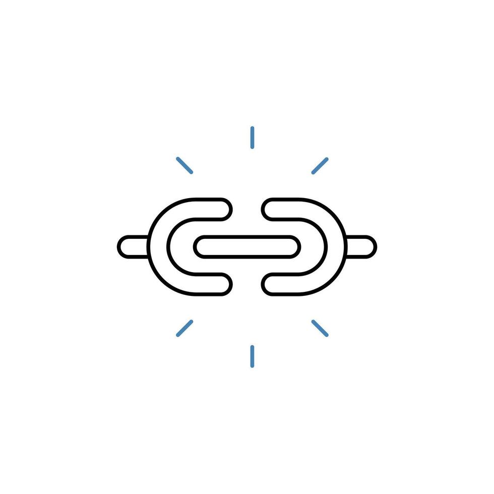 unlink concept line icon. Simple element illustration. unlink concept outline symbol design. vector