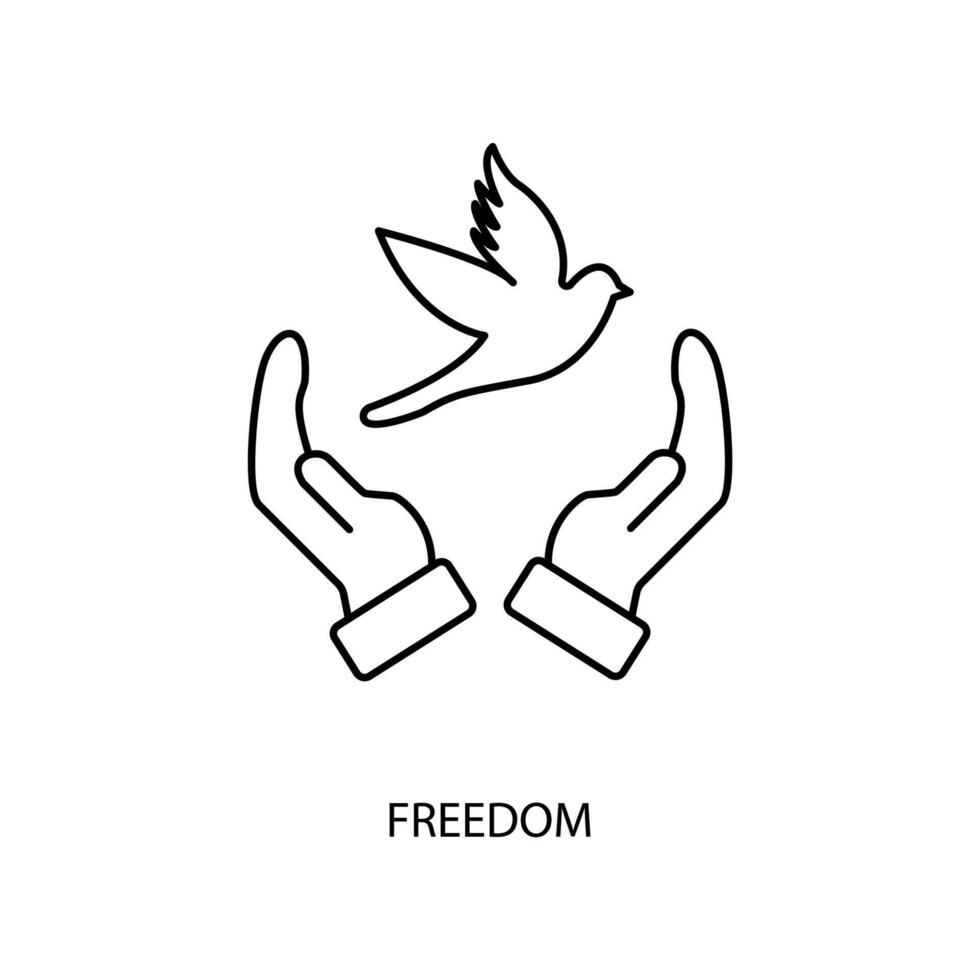 freedom concept line icon. Simple element illustration. freedom concept outline symbol design. vector