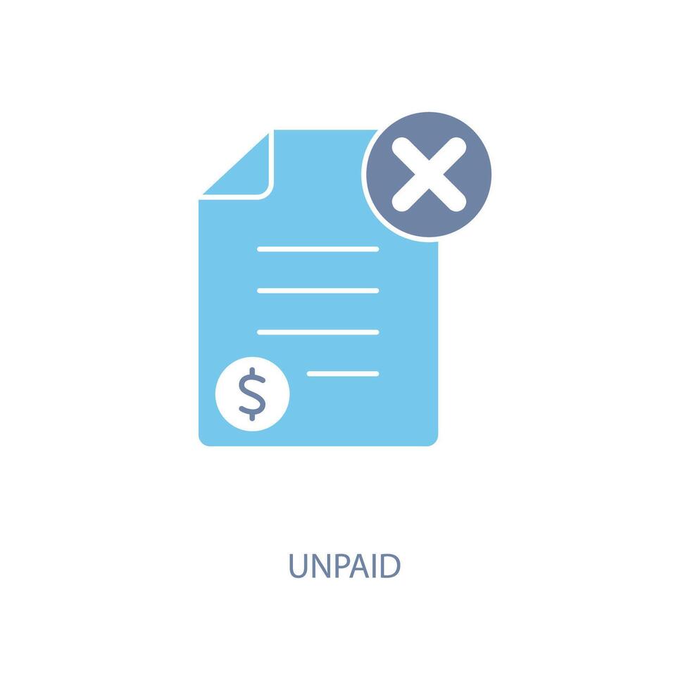 unpaid concept line icon. Simple element illustration. unpaid concept outline symbol design. vector
