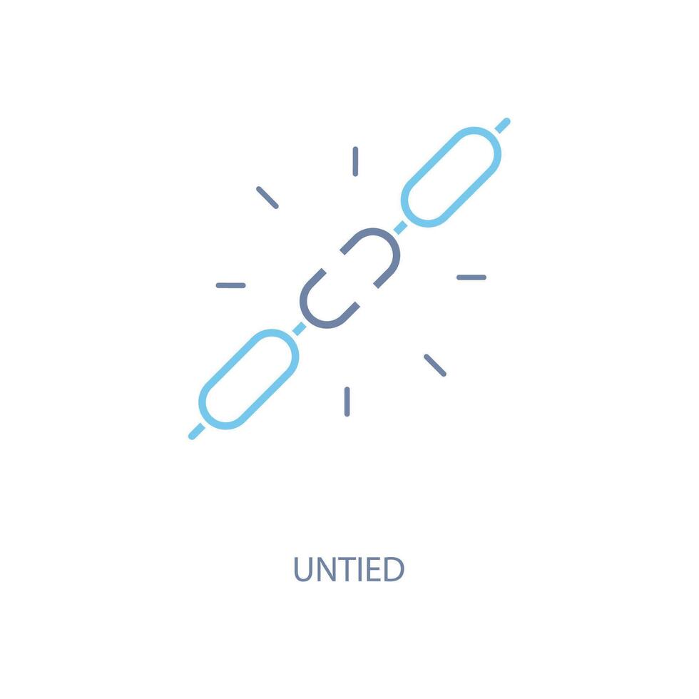 untied concept line icon. Simple element illustration. untied concept outline symbol design. vector