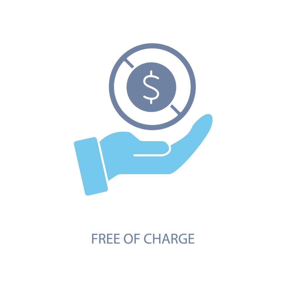 free of charge concept line icon. Simple element illustration. free of charge concept outline symbol design. vector