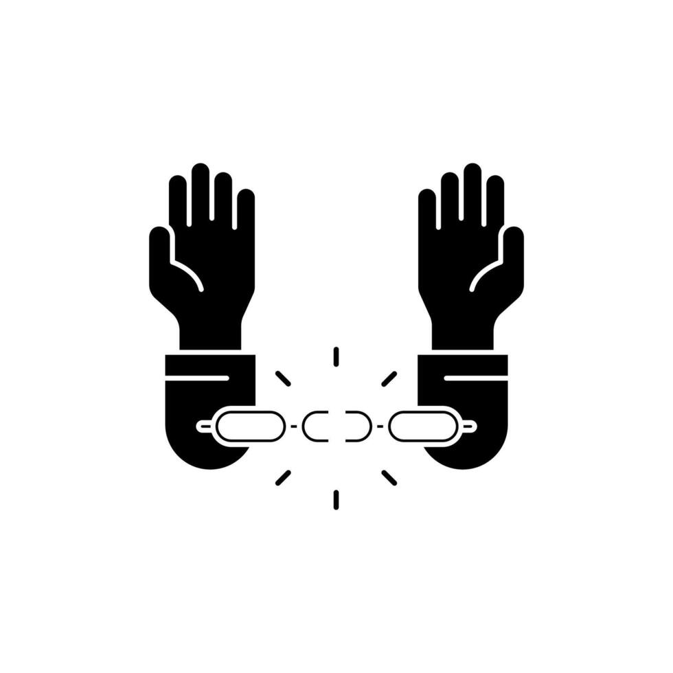 unchained concept line icon. Simple element illustration. unchained concept outline symbol design. vector