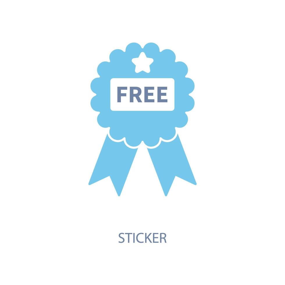 sticker concept line icon. Simple element illustration.sticker concept outline symbol design. vector