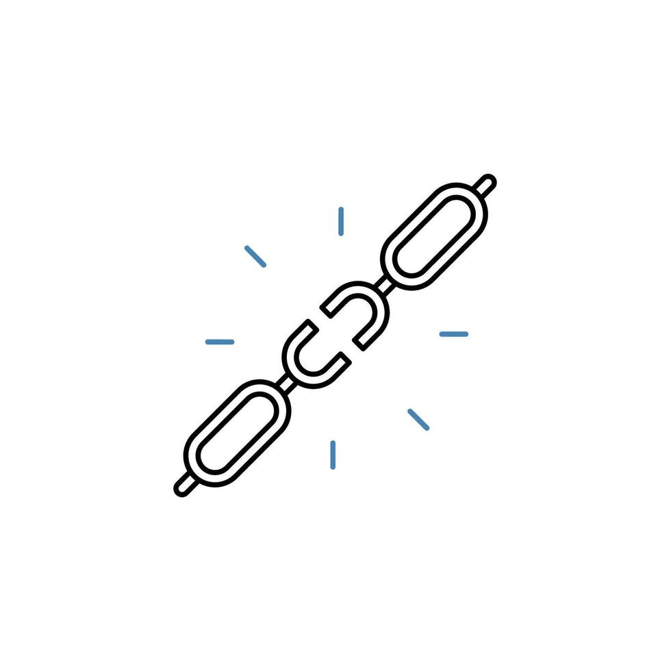 untied concept line icon. Simple element illustration. untied concept outline symbol design. vector