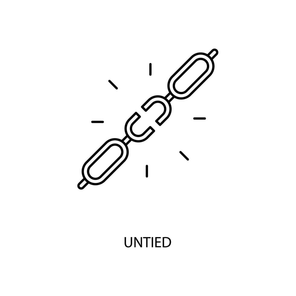 untied concept line icon. Simple element illustration. untied concept outline symbol design. vector