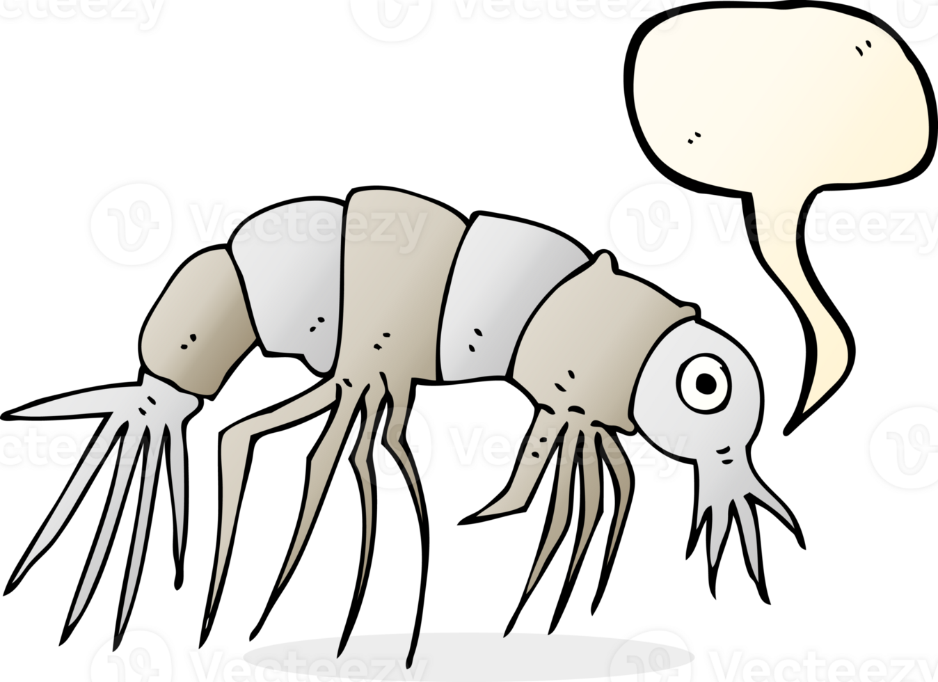 cartoon shrimp with speech bubble png