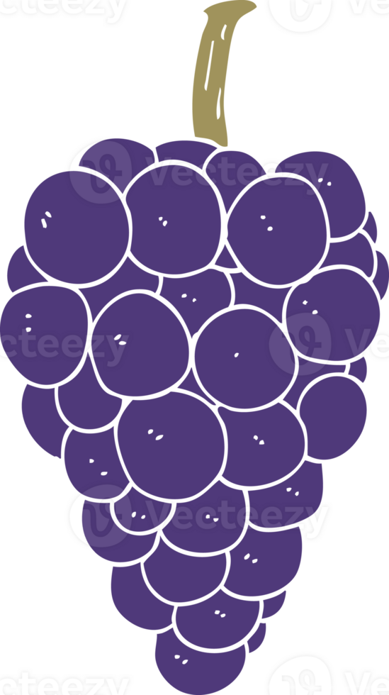 flat color style cartoon grapes png