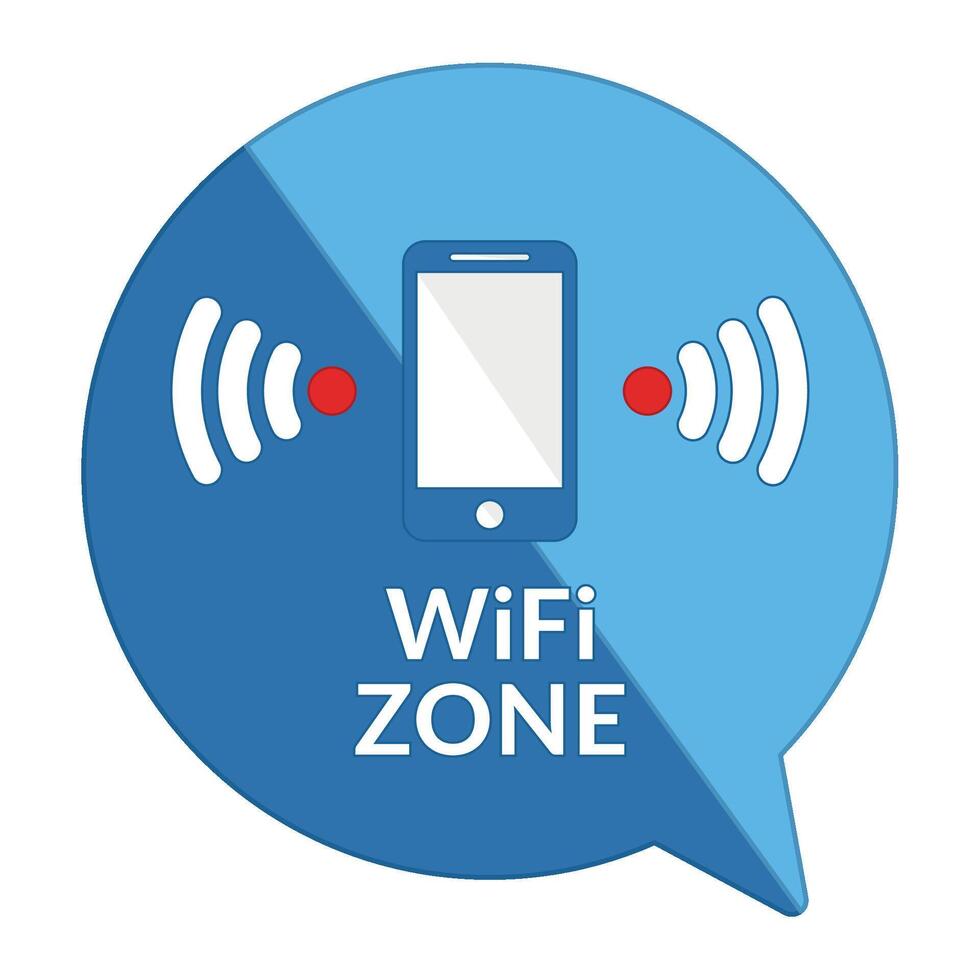 Wifi zone label vector