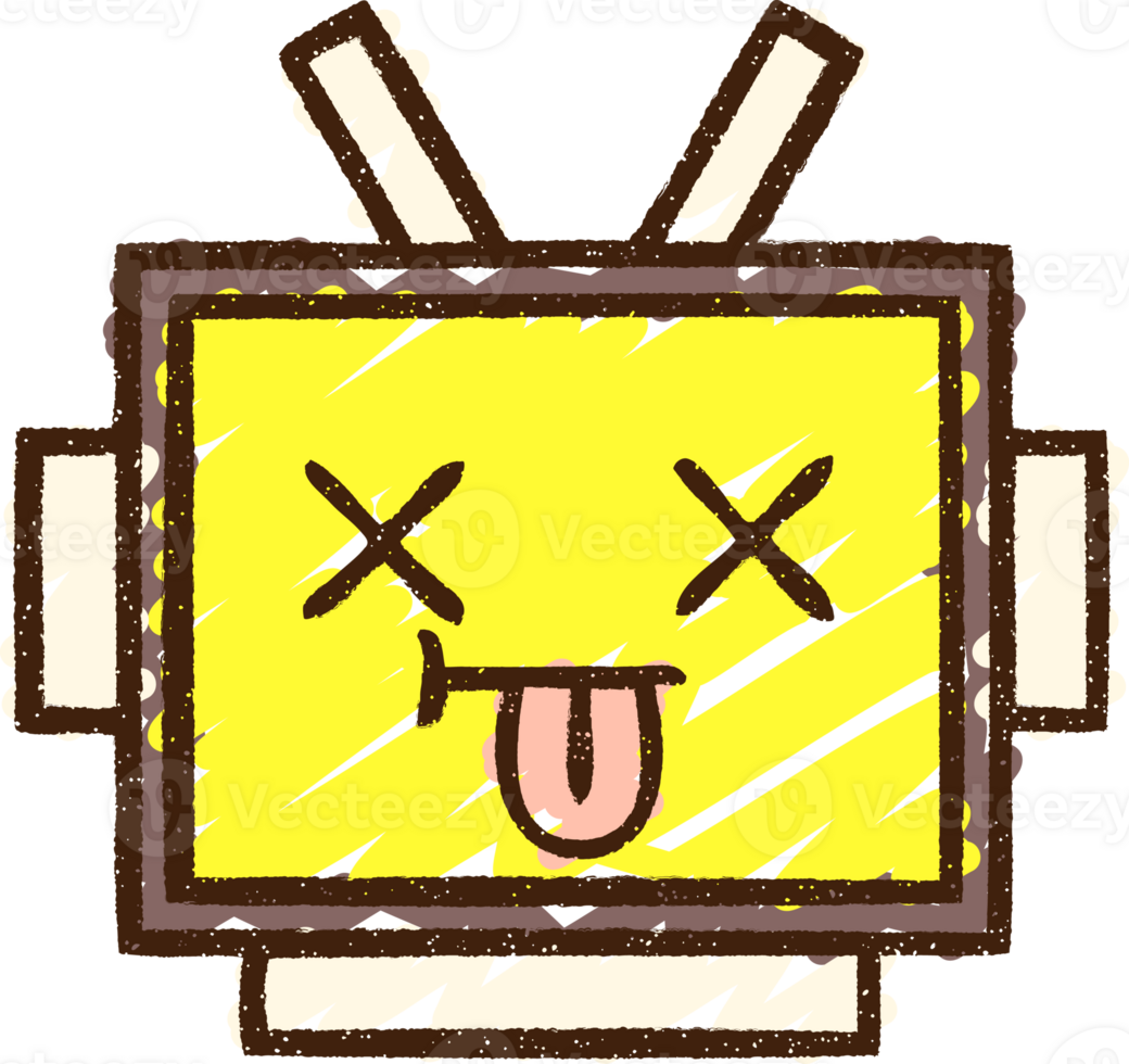 Dead Robot Chalk Drawing png