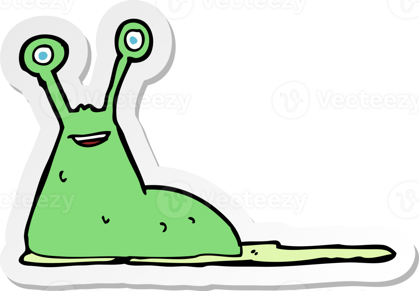 sticker of a cartoon slug png