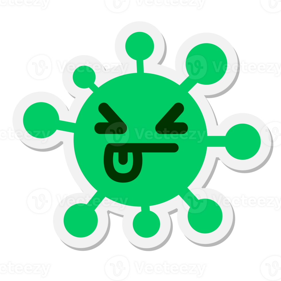 frustrated virus sticker png