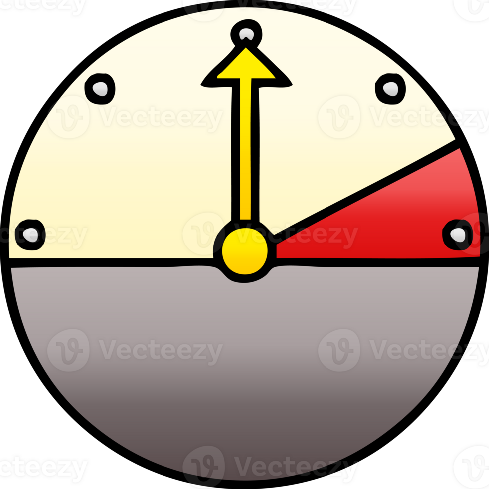 gradient shaded cartoon of a speedometer png