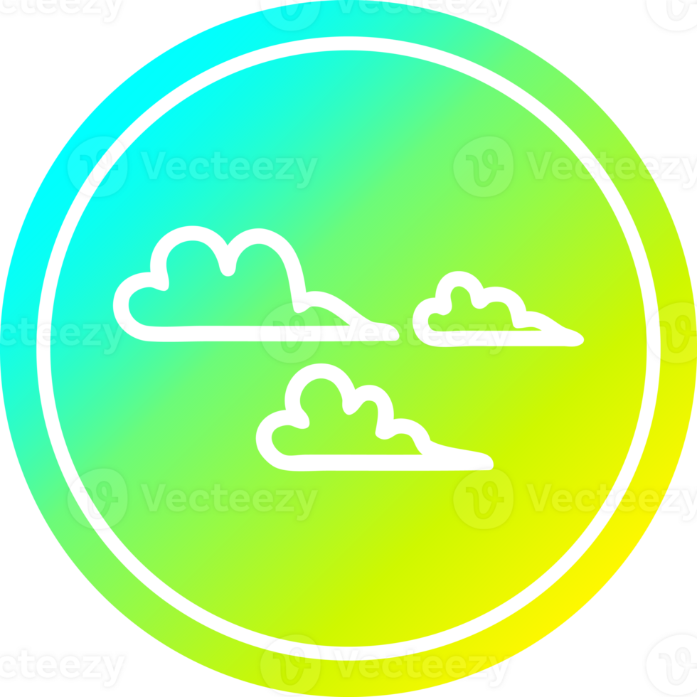 weather cloud circular icon with cool gradient finish png