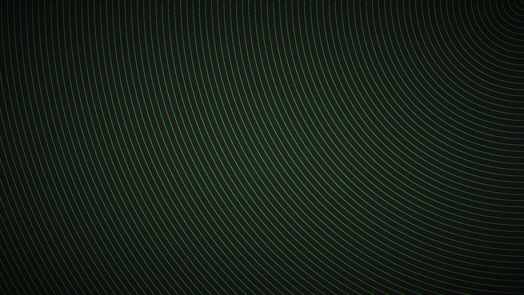 Modern black and green abstract background, green circular lines on a black background vector