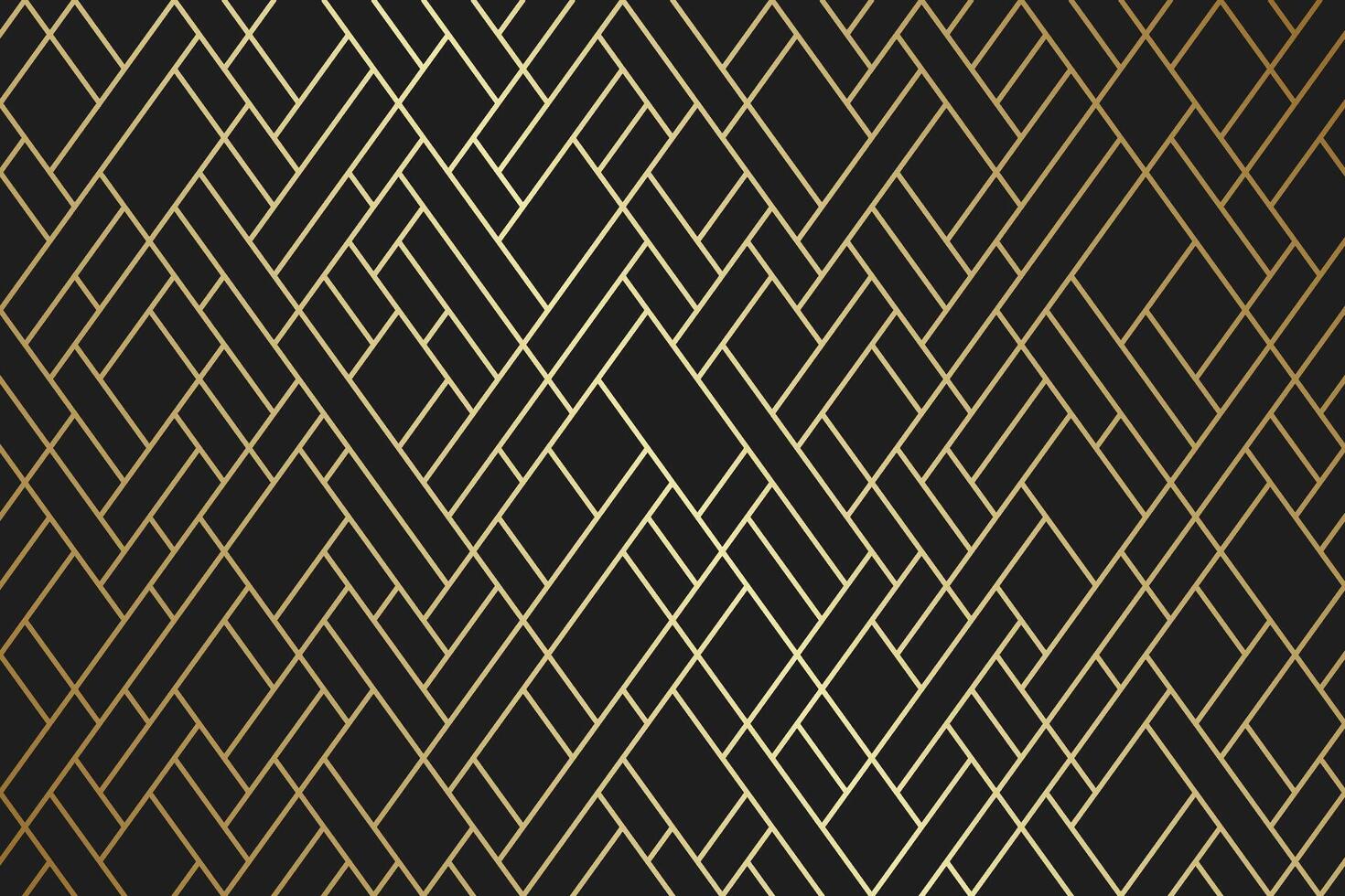 Modern geometric pattern with gold grid, stripes and lines, abstract black and gold background, luxury design, simple illustration vector