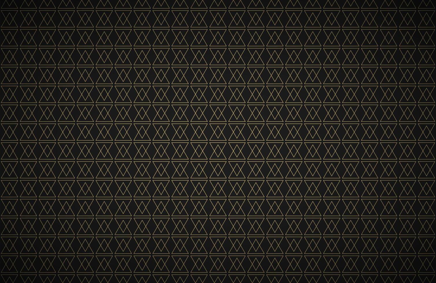 Black abstract background with golden triangles, modern widescreen background, simple texture illustration vector