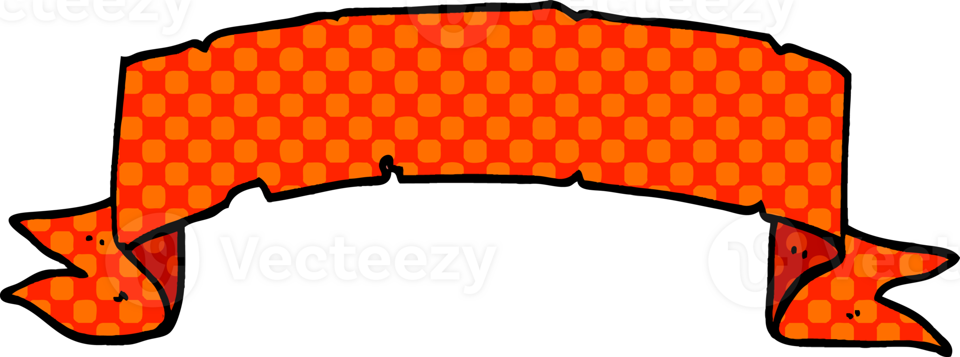 cartoon doodle scroll banner png