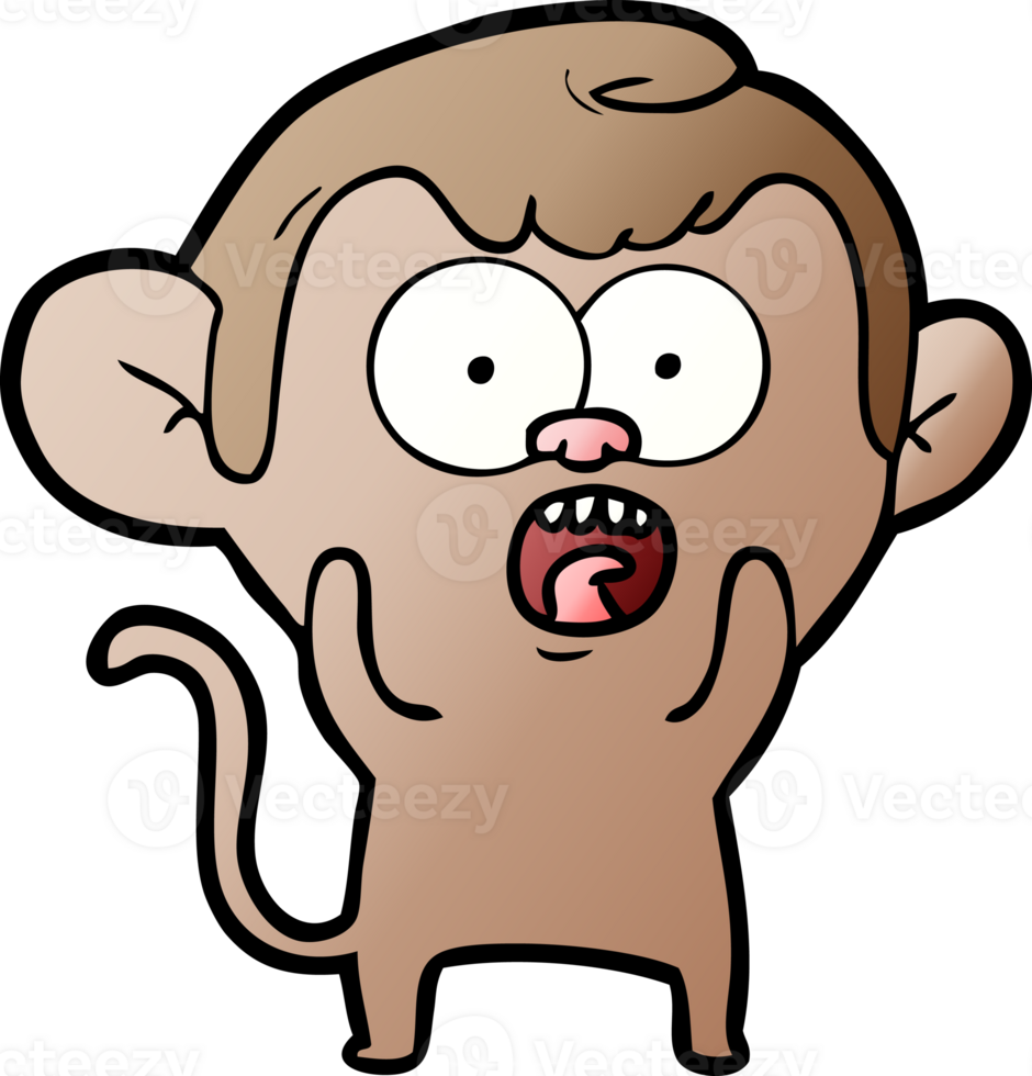 cartoon shocked monkey png