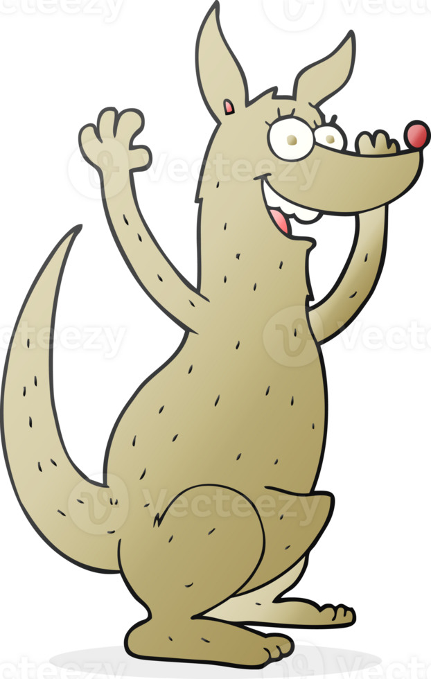 hand drawn cartoon kangaroo png