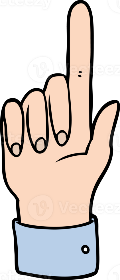 cartoon pointing hand png