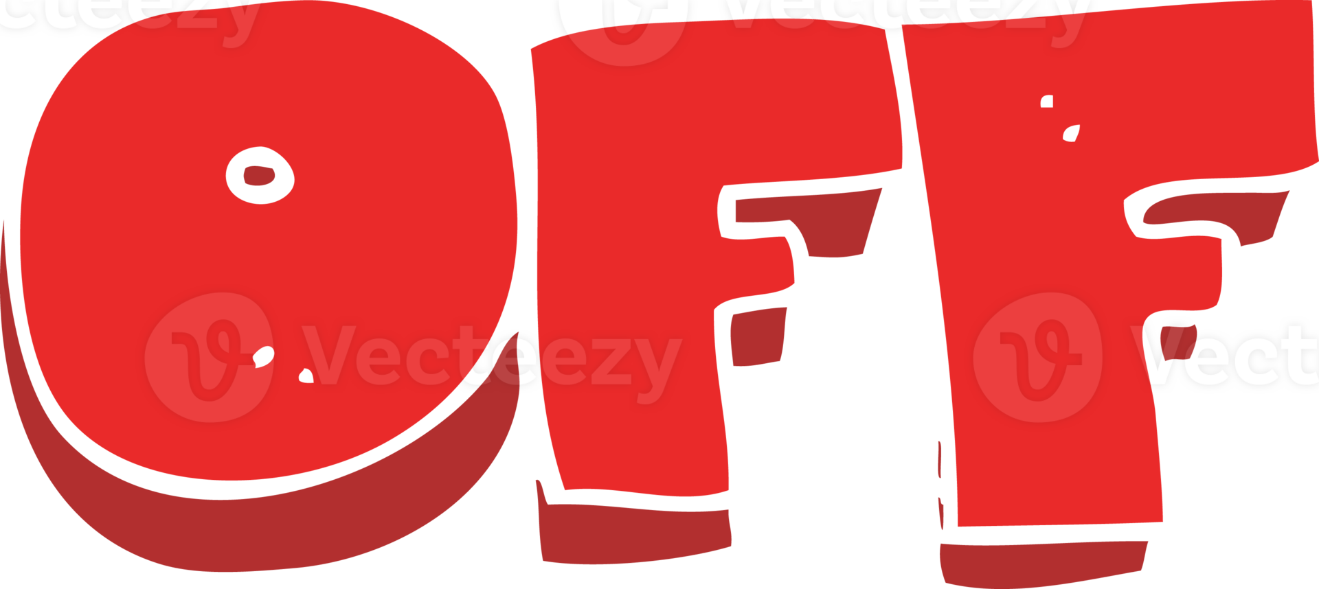 flat color illustration of off sign png