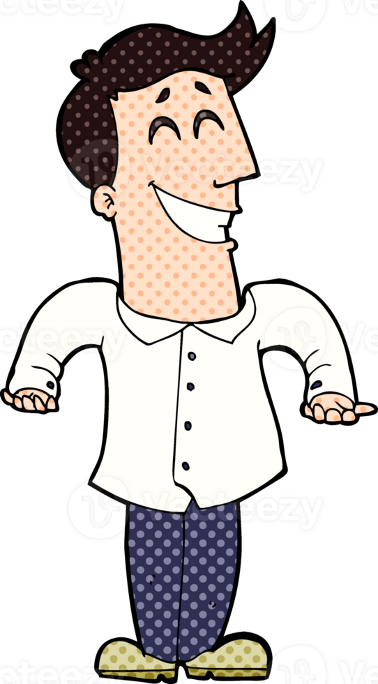 cartoon man shrugging shoulders png