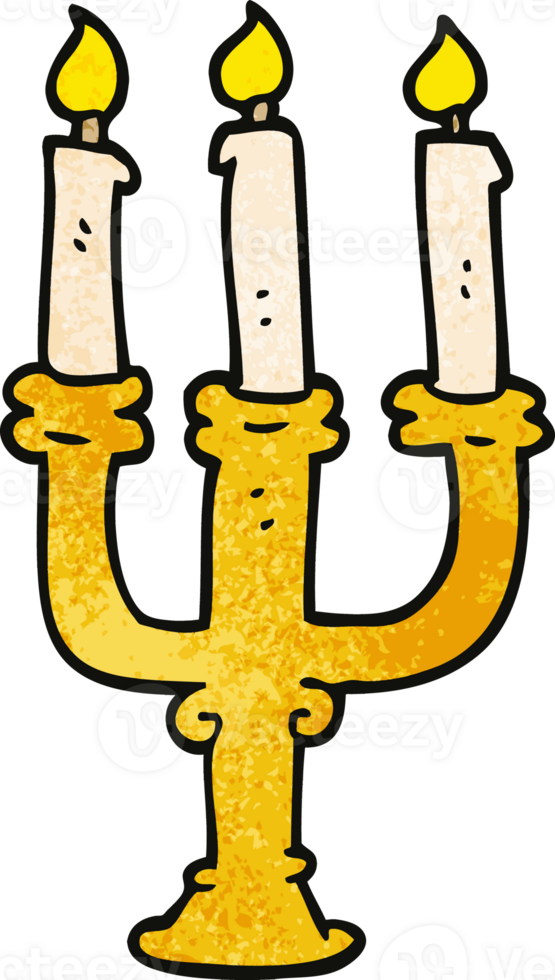 cartoon doodle candlestick holder png