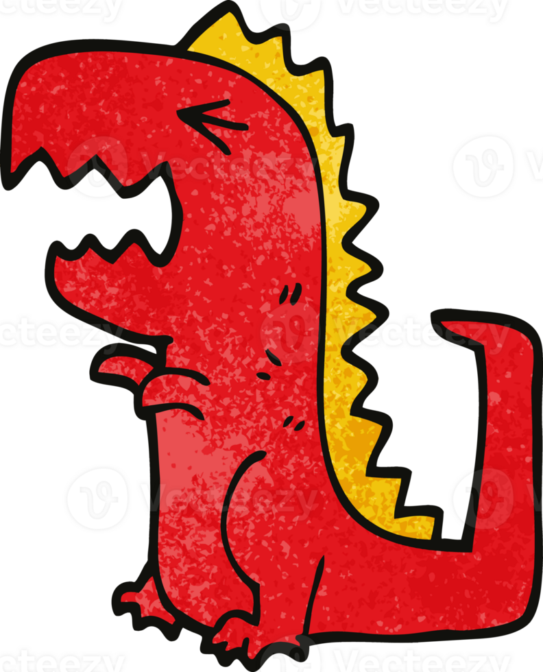 cartoon doodle roaring t rex png