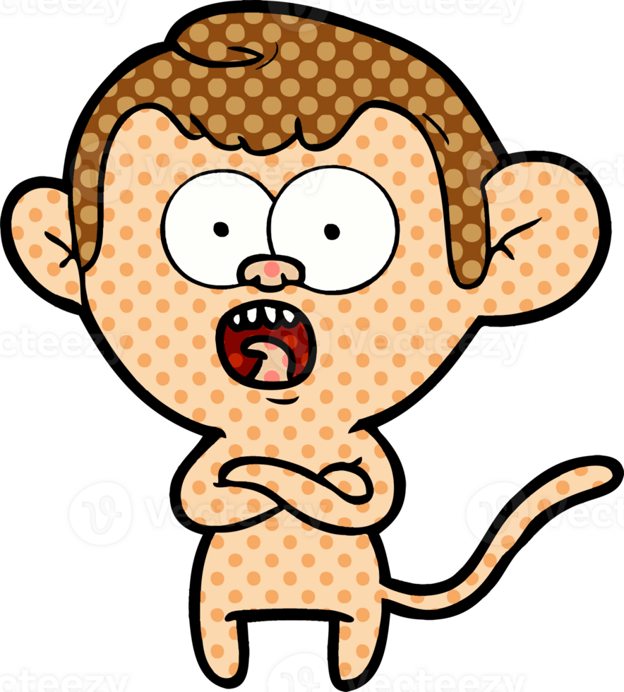 cartoon shocked monkey png