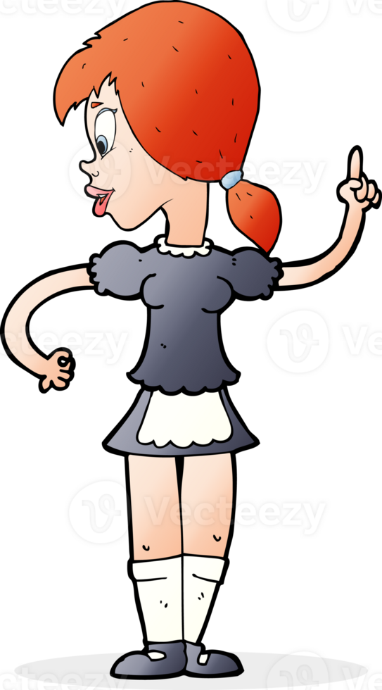 cartoon waitress calling order png