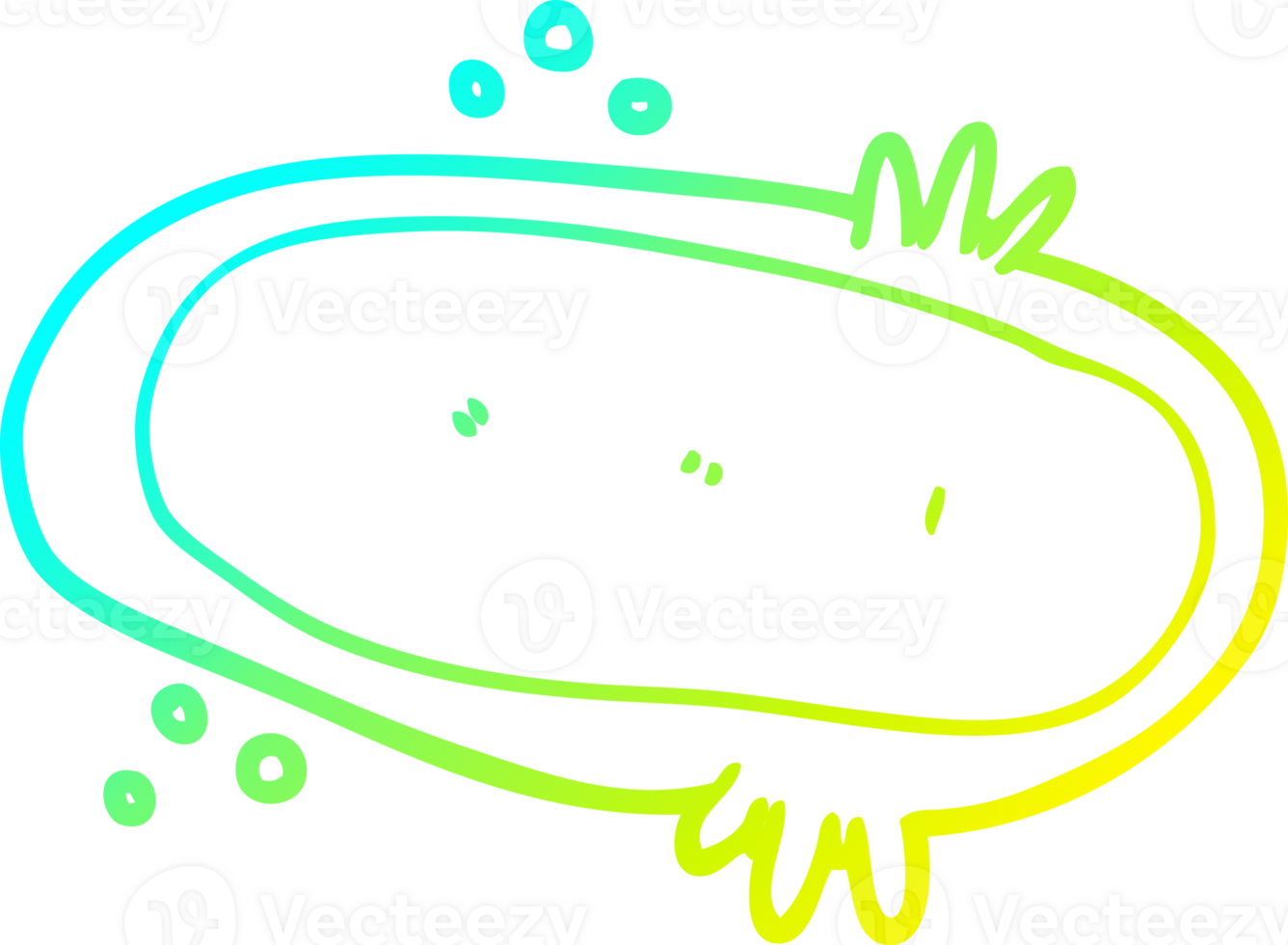 cold gradient line drawing of a cartoon amoeba png